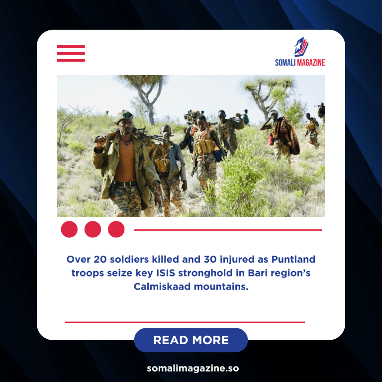 Puntland Forces Kill Dozens in Fierce Battle with ISIS Militants in Northern Somalia