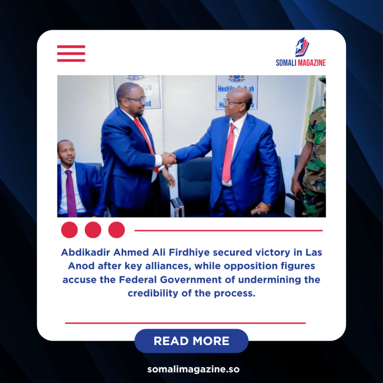 Firdhiye Elected First President of Somalia’s Northeastern State Amid Allegations of Federal Interference