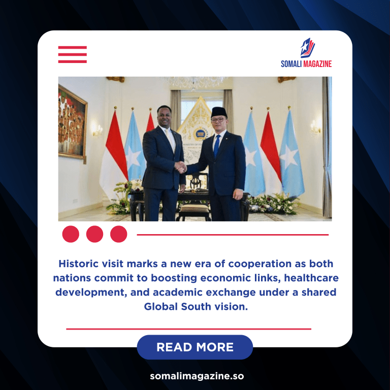 Somalia and Indonesia Forge Stronger Ties Through Trade, Health, and Education Deals