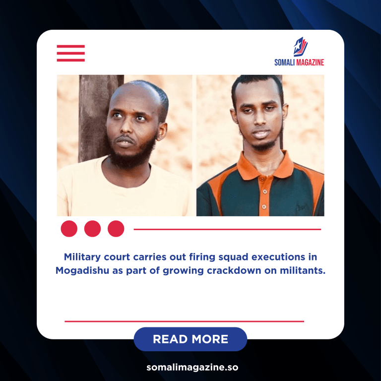 Somalia Executes Two Al-Shabaab Fighters Convicted of Killings
