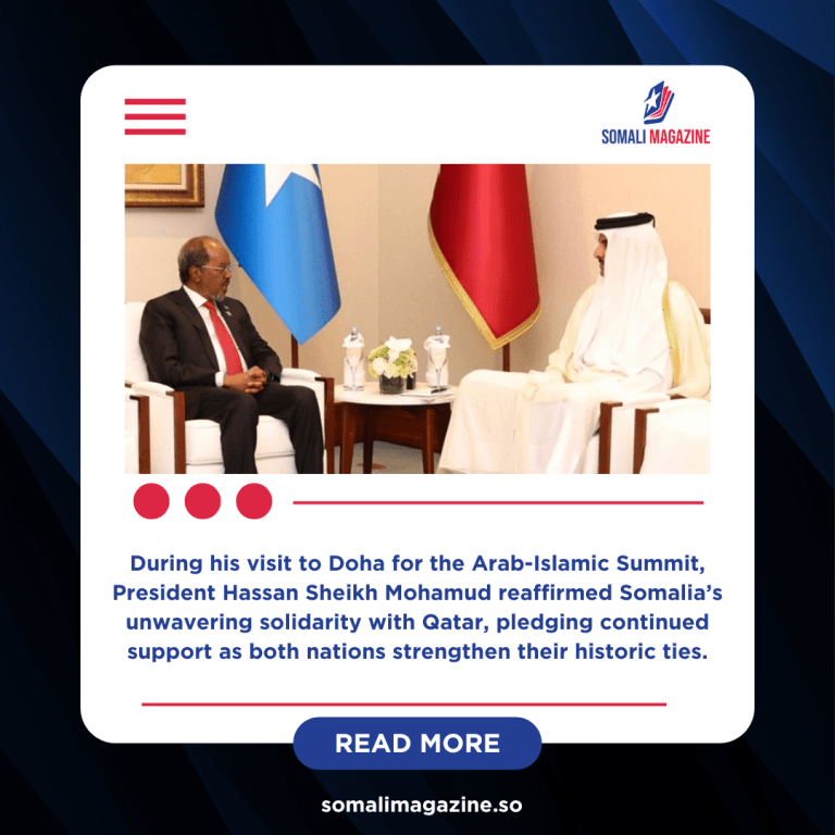 Somali President Backs Qatar’s Sovereignty in High-Level Meeting with Emir Tamim