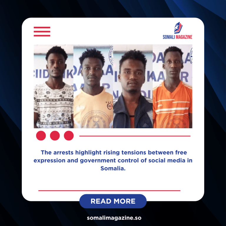 Somali Police Arrest Four Men Over TikTok Video Insulting President Hassan Sheikh Mohamud