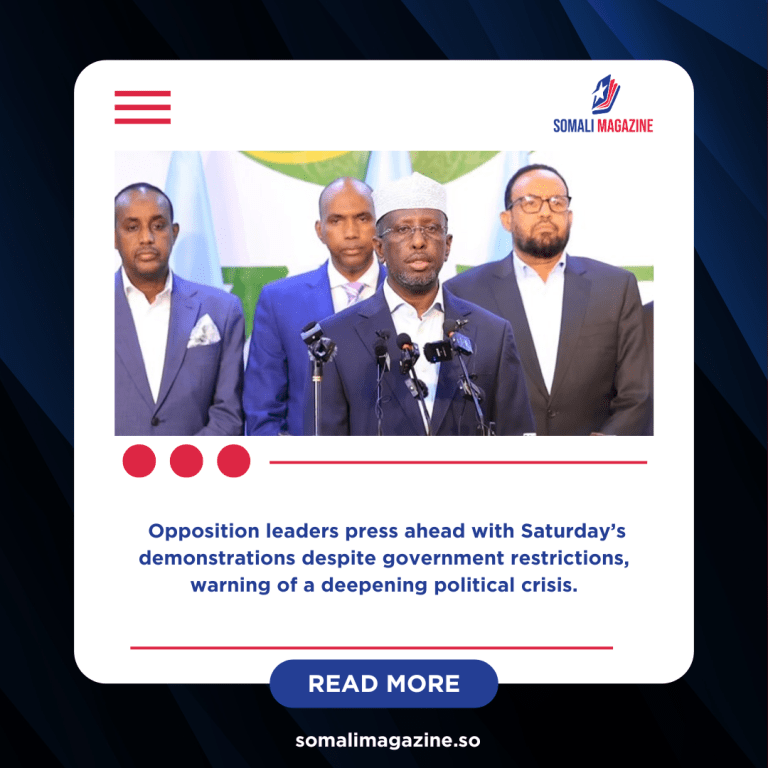 Somali Opposition Defies Protest Ban with Mass Rally in Mogadishu