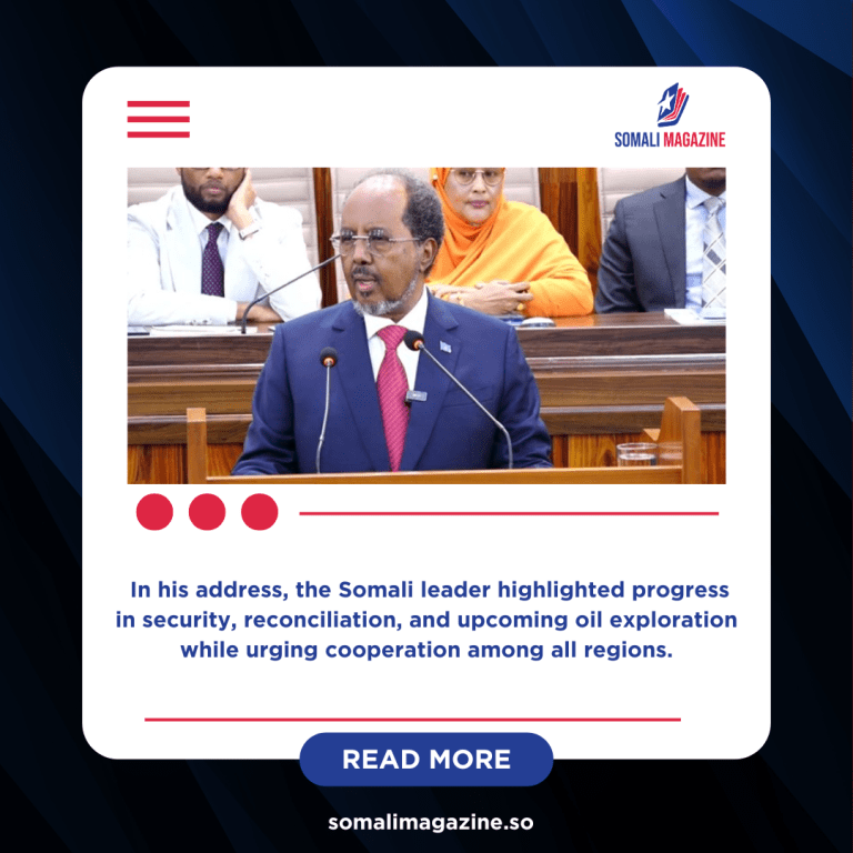President Mohamud Opens Parliament, Vows Unity, Security Gains, and Economic Growth