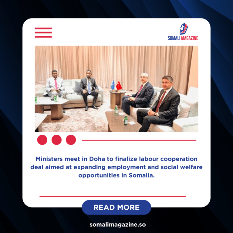 Somalia and Turkey Strengthen Labour Partnership to Boost Jobs and Skills Development