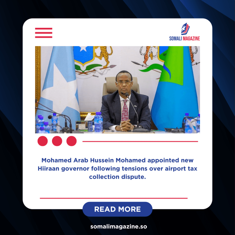 President Guudlawe Replaces Hiiraan Governor Amid Growing Political Rift