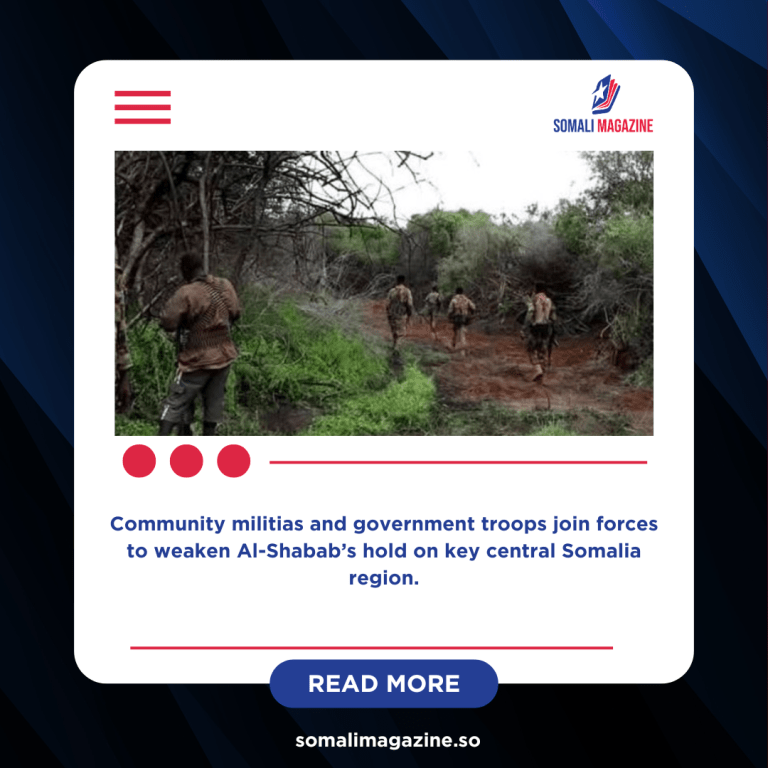 Somali Local Forces Kill Senior Al-Shabab Commander in Middle Shabelle Ambush