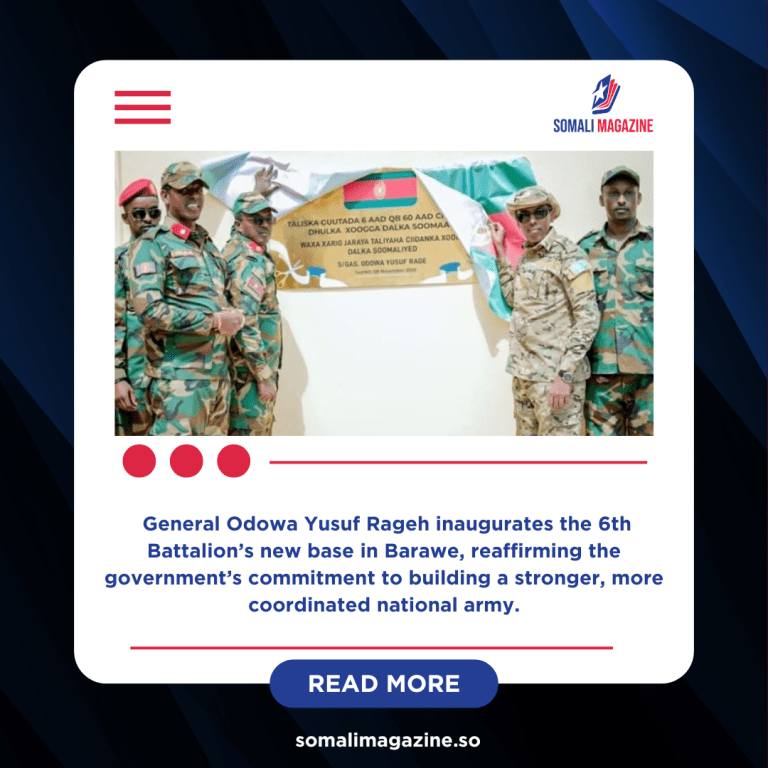 Somalia Opens New Military Headquarters to Strengthen Security in Lower Shabelle