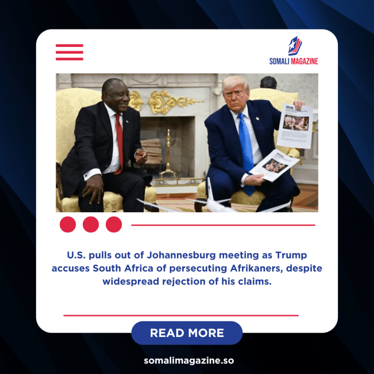 Trump Boycotts South Africa’s G20 Summit Over White Farmer Claims