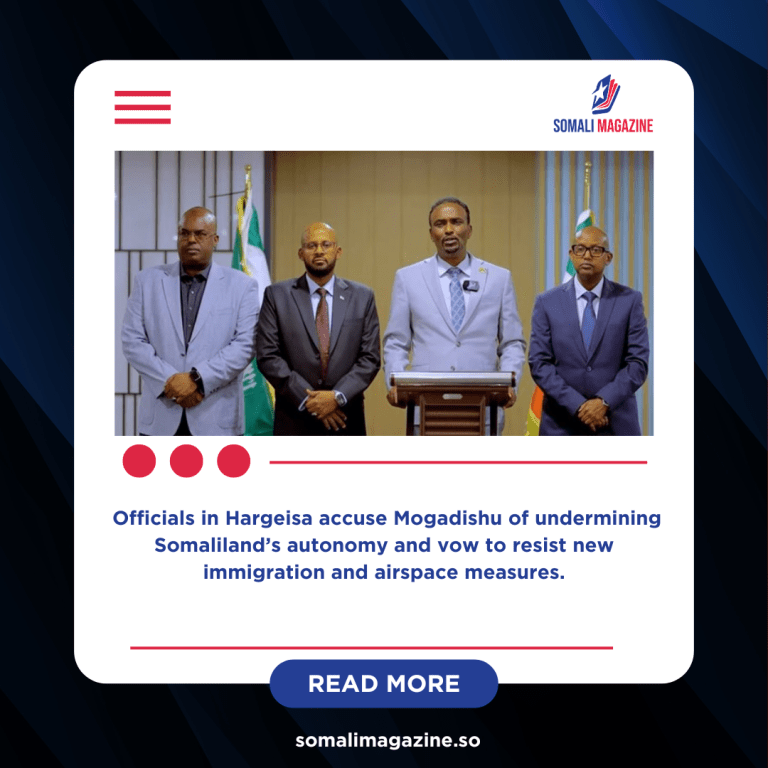 Somaliland Warns Against Somalia’s E-Visa Plan, Calls It a Threat to Its Sovereignty