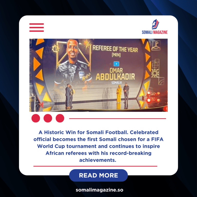 Somali Referee Omar Artan Named CAF Best Male Referee 2025