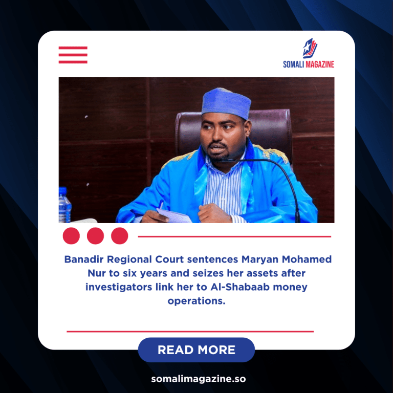 Somali Court Jails Woman for Multi-Million Dollar Terror Financing Network.