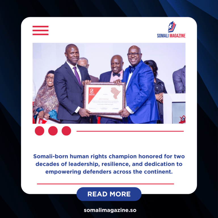 Hassan Shire Receives Lifetime Achievement Award for Defending Human Rights Across Africa