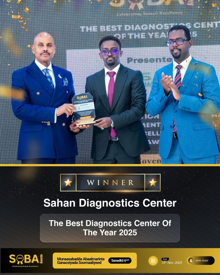 Sahan Diagnostics Center Wins Best Diagnostic Center of the Year 2025 in Somalia