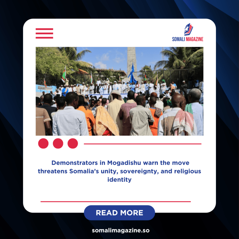 Somali Clerics, Citizens Protest Israel’s Recognition of Somaliland