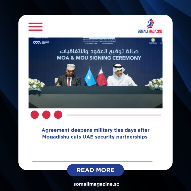 Somalia, Qatar Sign New Defense Cooperation Deal