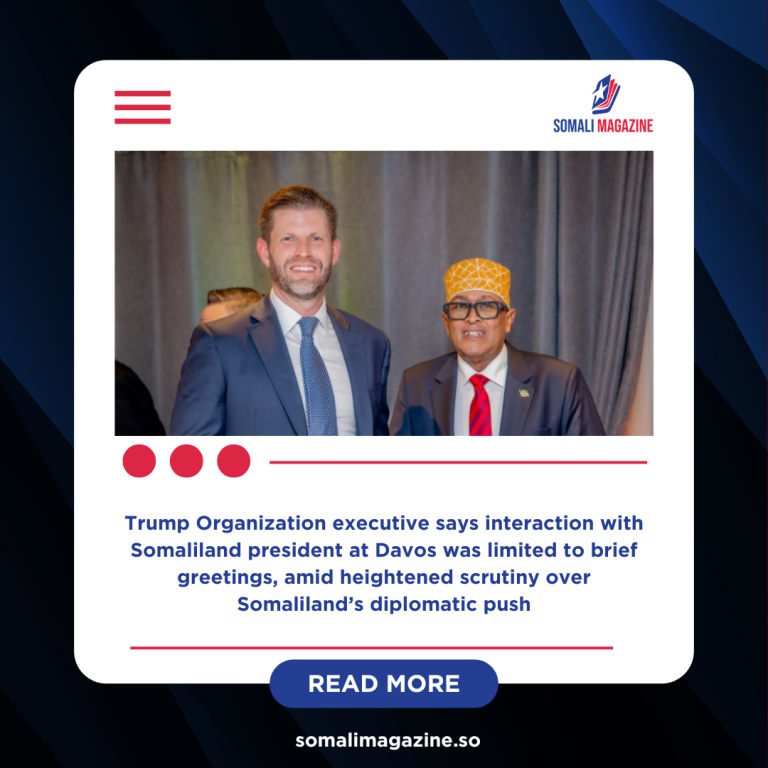 Eric Trump Denies Somaliland Port Talks