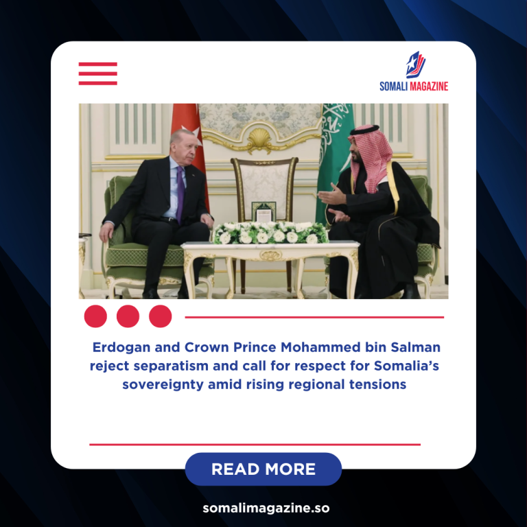 Türkiye and Saudi Arabia Reaffirm Support for Somalia’s Unity