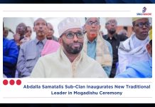 Abdalla Samatalis Sub-Clan Inaugurates New Traditional Leader in Mogadishu Ceremony