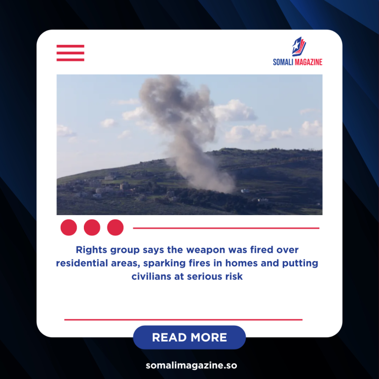 Human Rights Watch Accuses Israel of Using White Phosphorus in Southern Lebanon