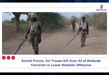 Somali Forces, AU Troops Kill Over 42 al-Shabaab Terrorists in Lower Shabelle Offensive