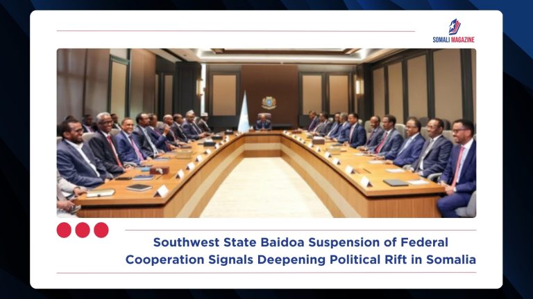Southwest State Baidoa Suspension of Federal Cooperation Signals Deepening Political Rift in Somalia