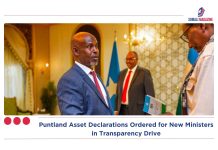 Puntland Asset Declarations Ordered for New Ministers in Transparency Drive