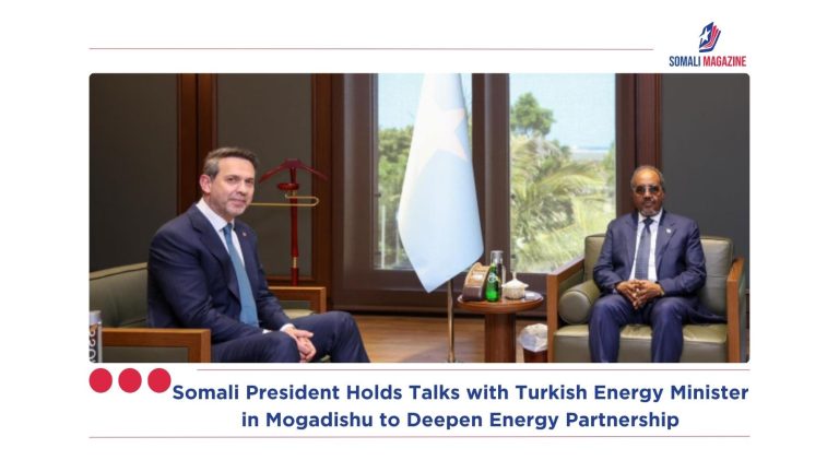 Somali President Holds Talks with Turkish Energy Minister in Mogadishu to Deepen Energy Partnership
