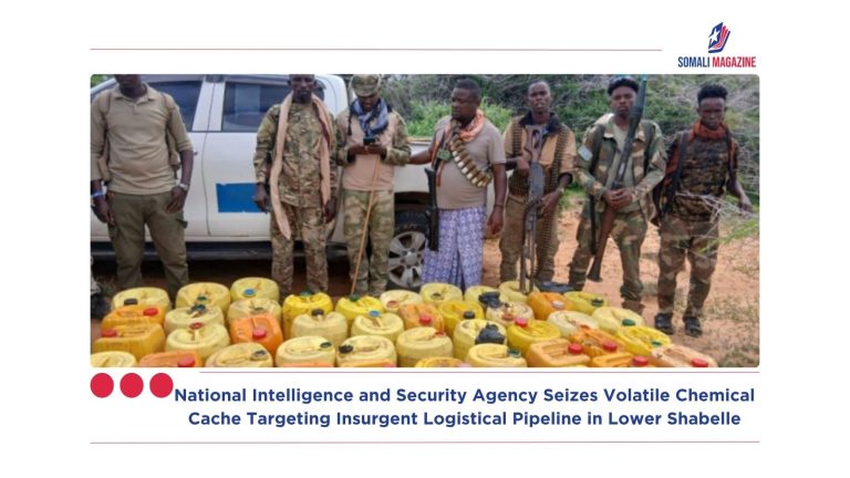 National Intelligence and Security Agency Seizes Volatile Chemical Cache Targeting Insurgent Logistical Pipeline in Lower Shabelle
