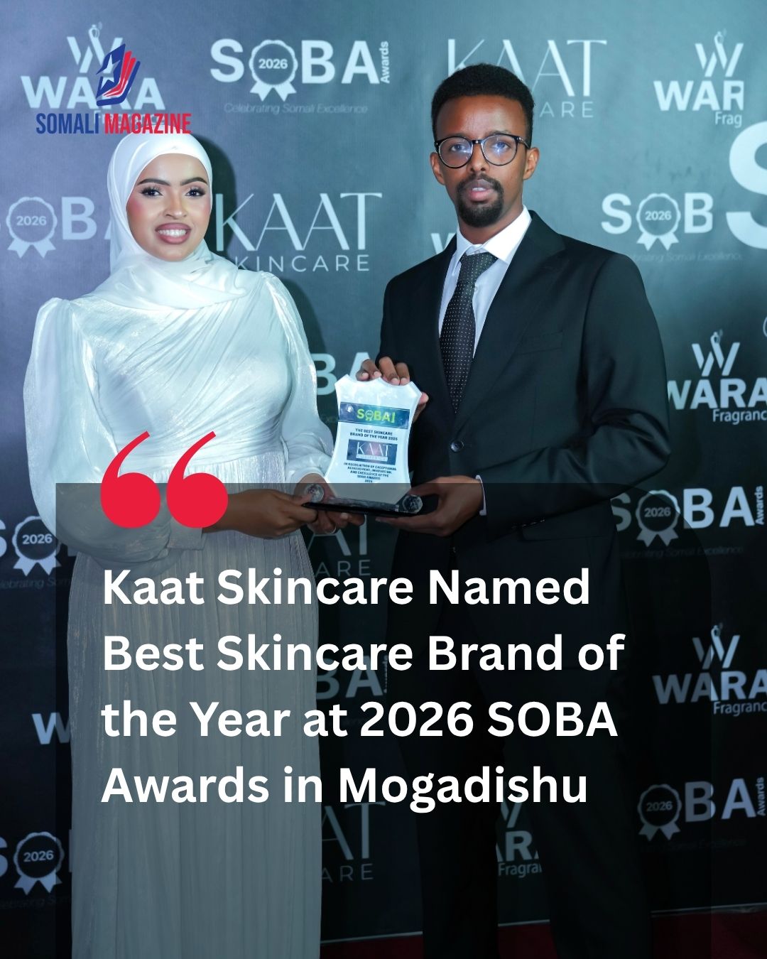 Kaat Skincare Named Best Skincare Brand of the Year 2026 at SOBA Awards
