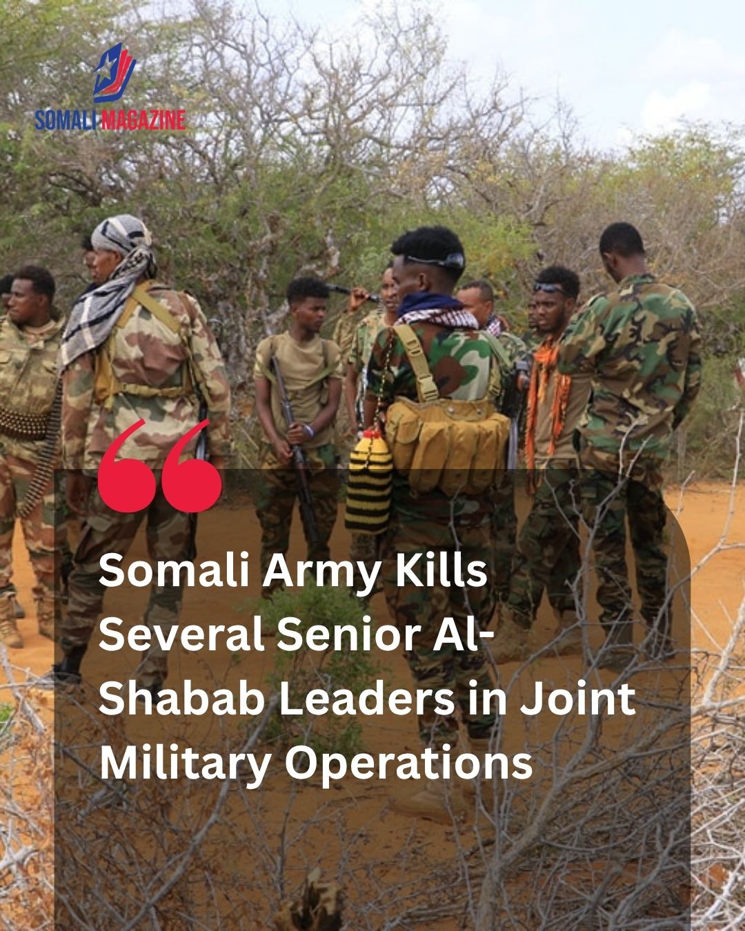 Counter-Terrorism Strike: Somali Army Kills Several Senior Al-Shabab Leaders in Joint Military Operations