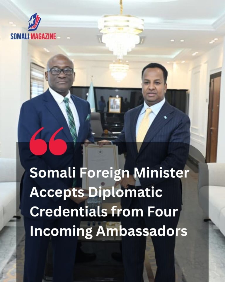 Diplomatic Momentum: Somalia Receives Credentials of Four Newly Appointed Ambassadors to Expand Global Partnerships