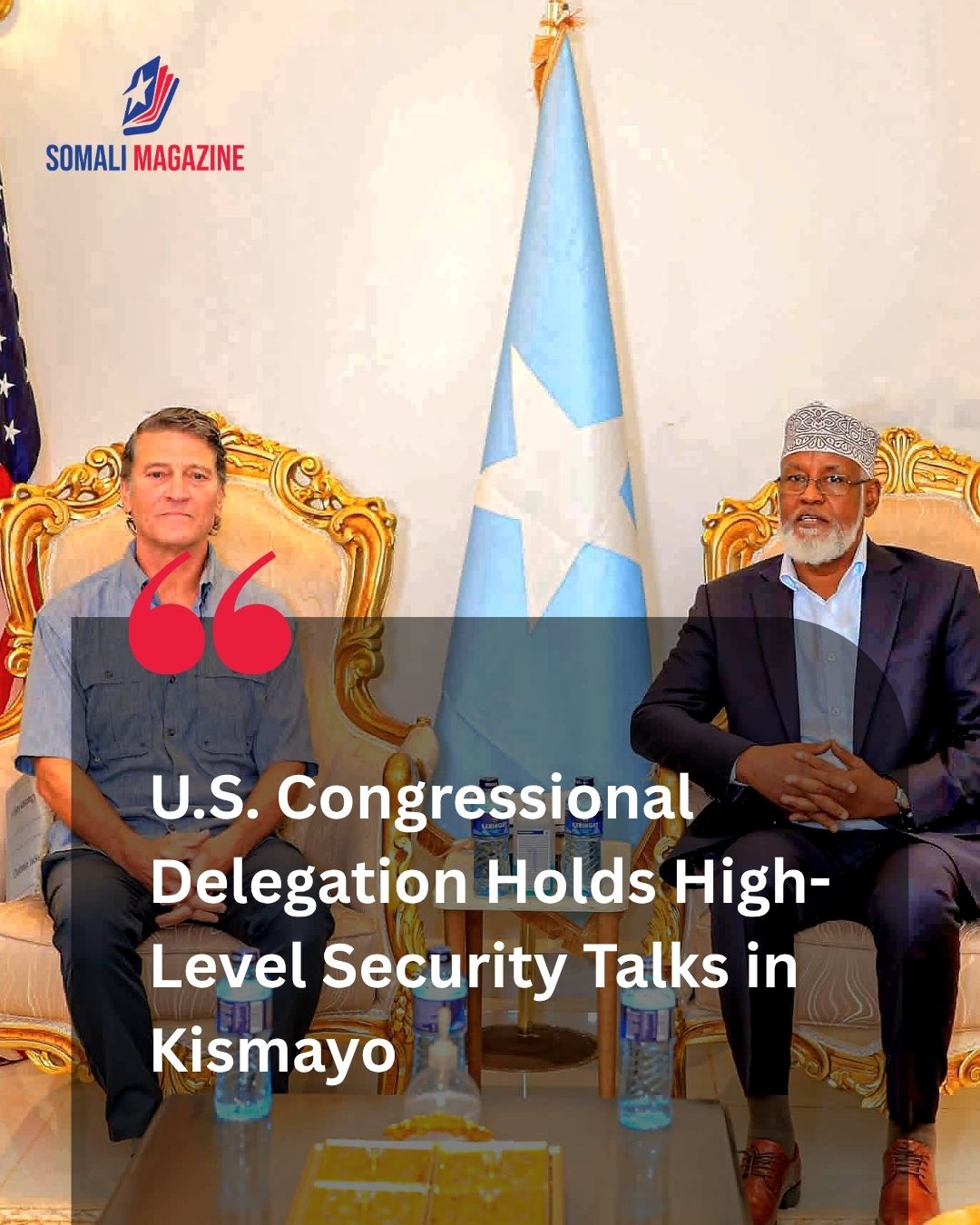 High-Level Strategic Engagement: U.S. Congressional Delegation Visits Jubbaland for Critical Security Talks