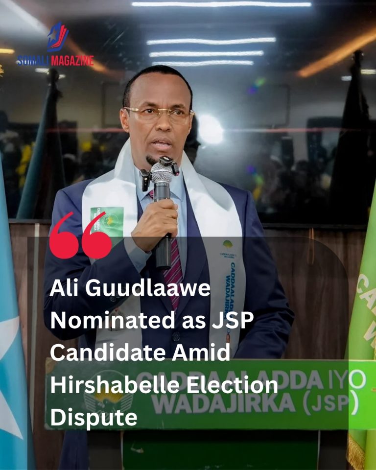 Electoral Friction: Ali Guudlaawe Nominated as JSP Candidate Amid Hirshabelle Election Dispute and Power-Sharing Crisis