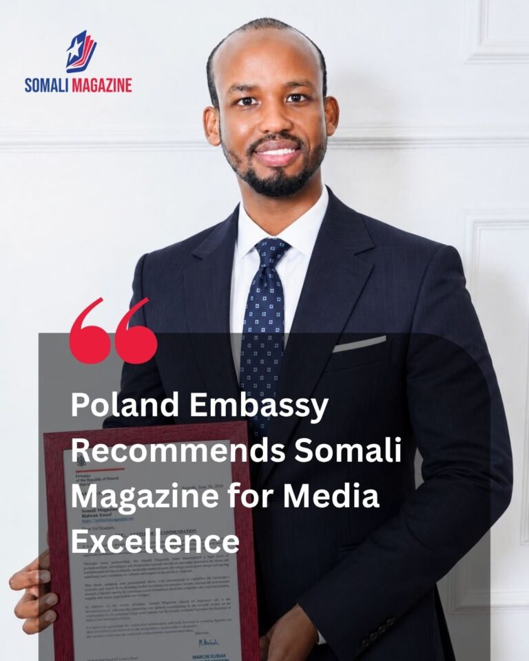 Somali Magazine Receives Official Recommendation from the Embassy of the Republic of Poland in Nairobi