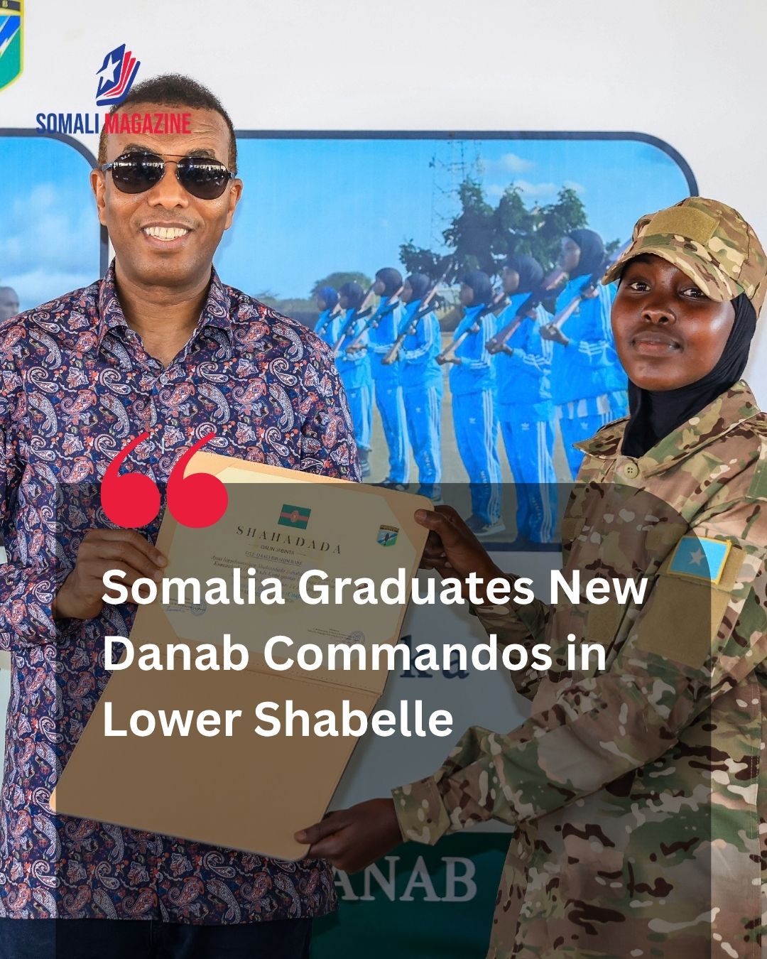 Elite Danab Brigade Graduates New Commandos in Lower Shabelle to Intensify Counter-Terrorism Operations