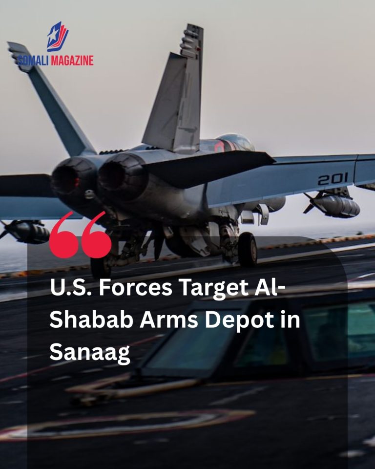 U.S. Forces Target Al-Shabab Arms Storage Site in Sanaag Region to Degrade Militant Logistics