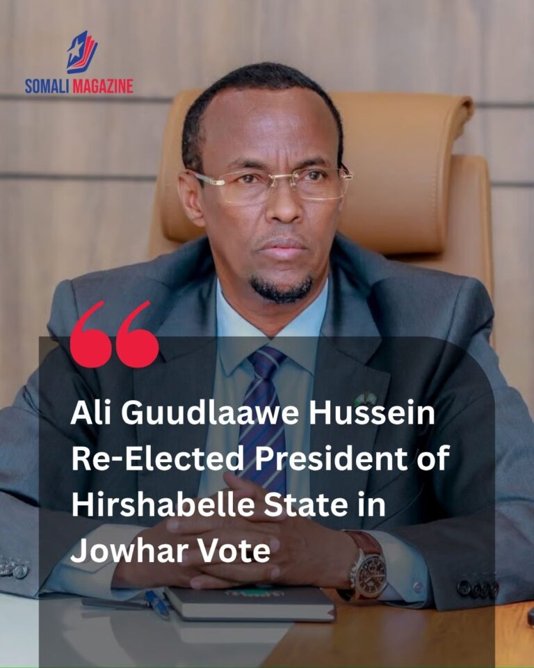 Institutional Continuity Affirmed as President of Hirshabelle State Re-Elected Following Parliamentary Vote in Jowhar