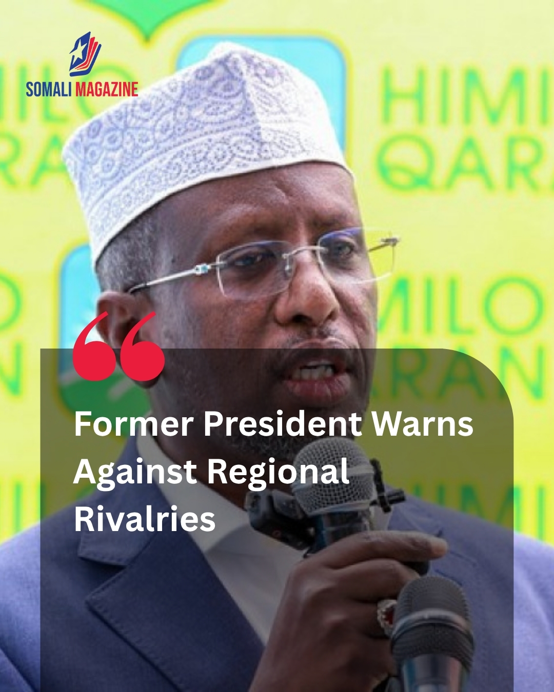 Former Somali President Sheikh Sharif Sheikh Ahmed Warns Against Taking Sides in Complex Regional Rivalries