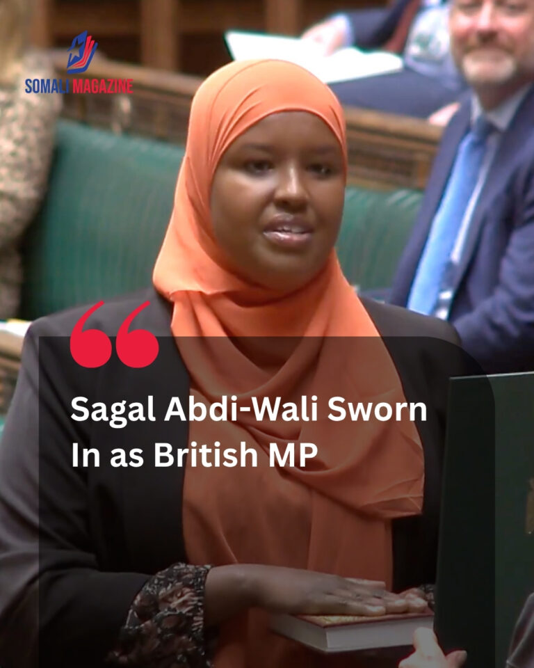 Historic Milestone in Westminster as Somali-Born Sagal Abdi-Wali Sworn In as British MP After By-Election