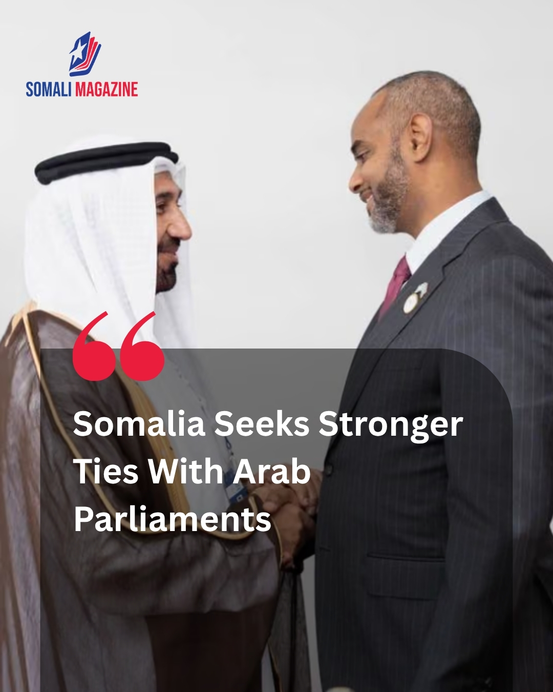 Somalia Seeks Stronger Parliamentary Ties With Arab Countries to Boost Strategic Cooperation